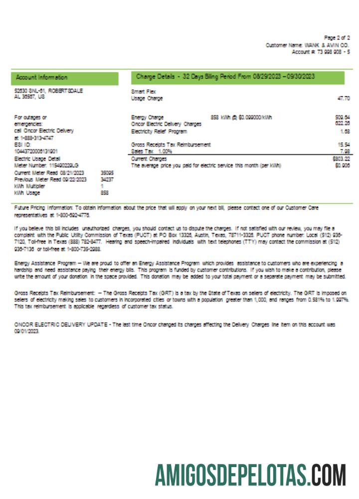 Projeto de lei de serviços públicos de eletricidade de Ameren Missouri, página 2, SCR amostra